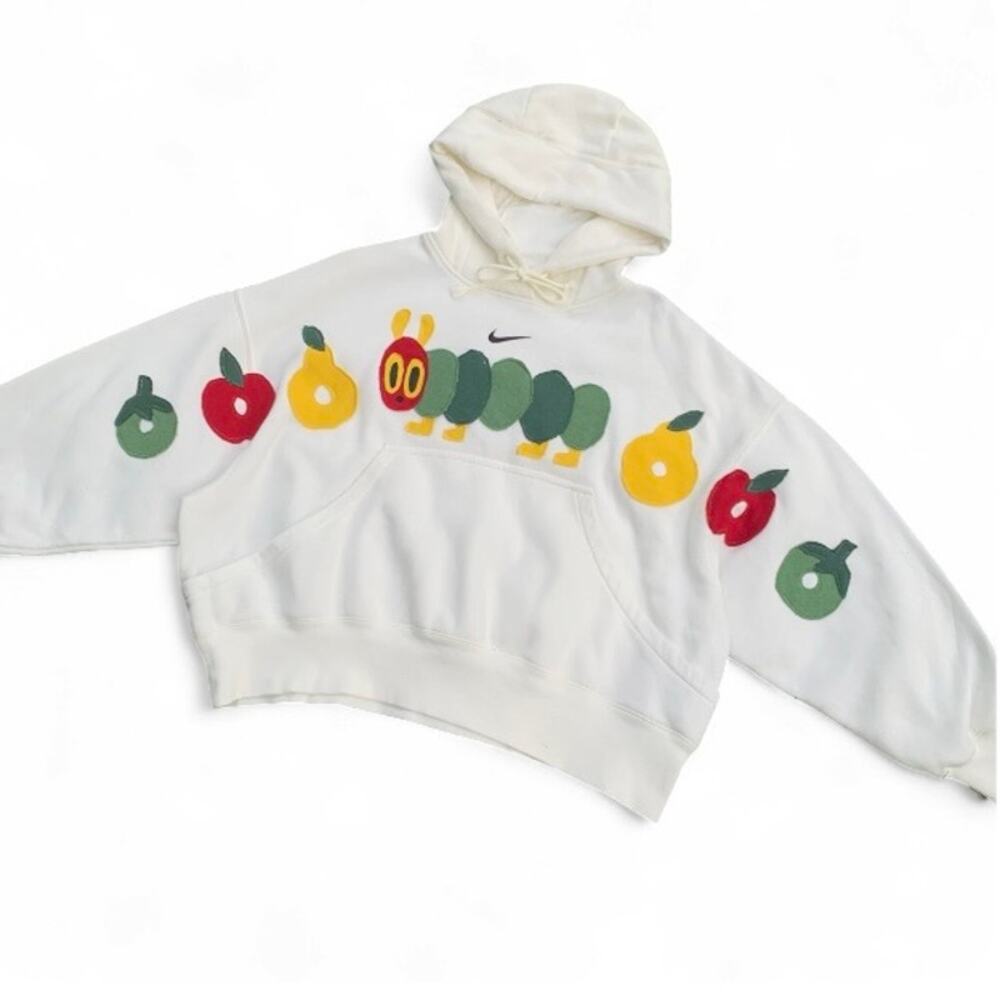 Custom Upcycled Nike Y2K The Very Hungry Caterpillar Sweatshirt